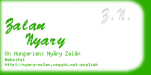 zalan nyary business card
